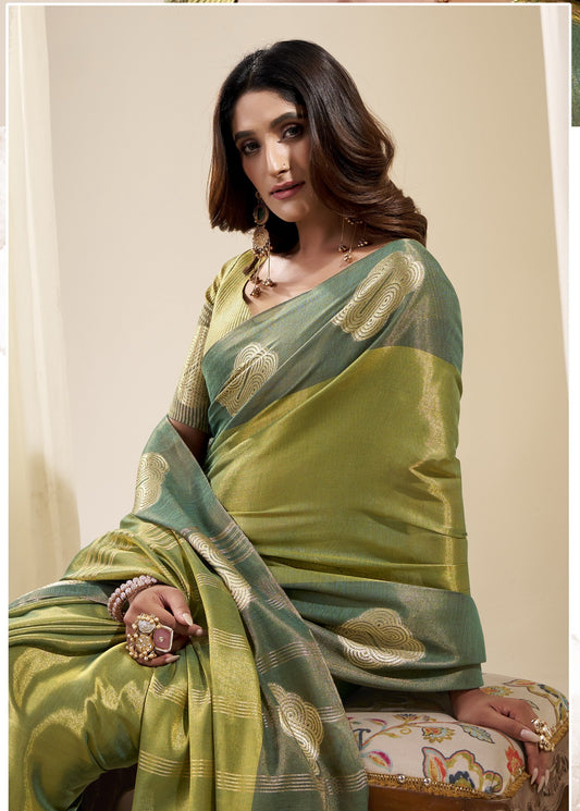 Tissue Silk Saree with a Touch of Zari