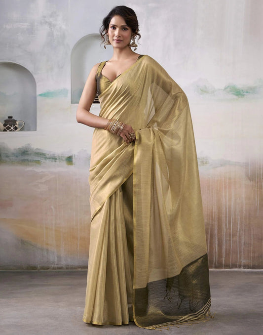 Tissue Saree with a Touch of Zari