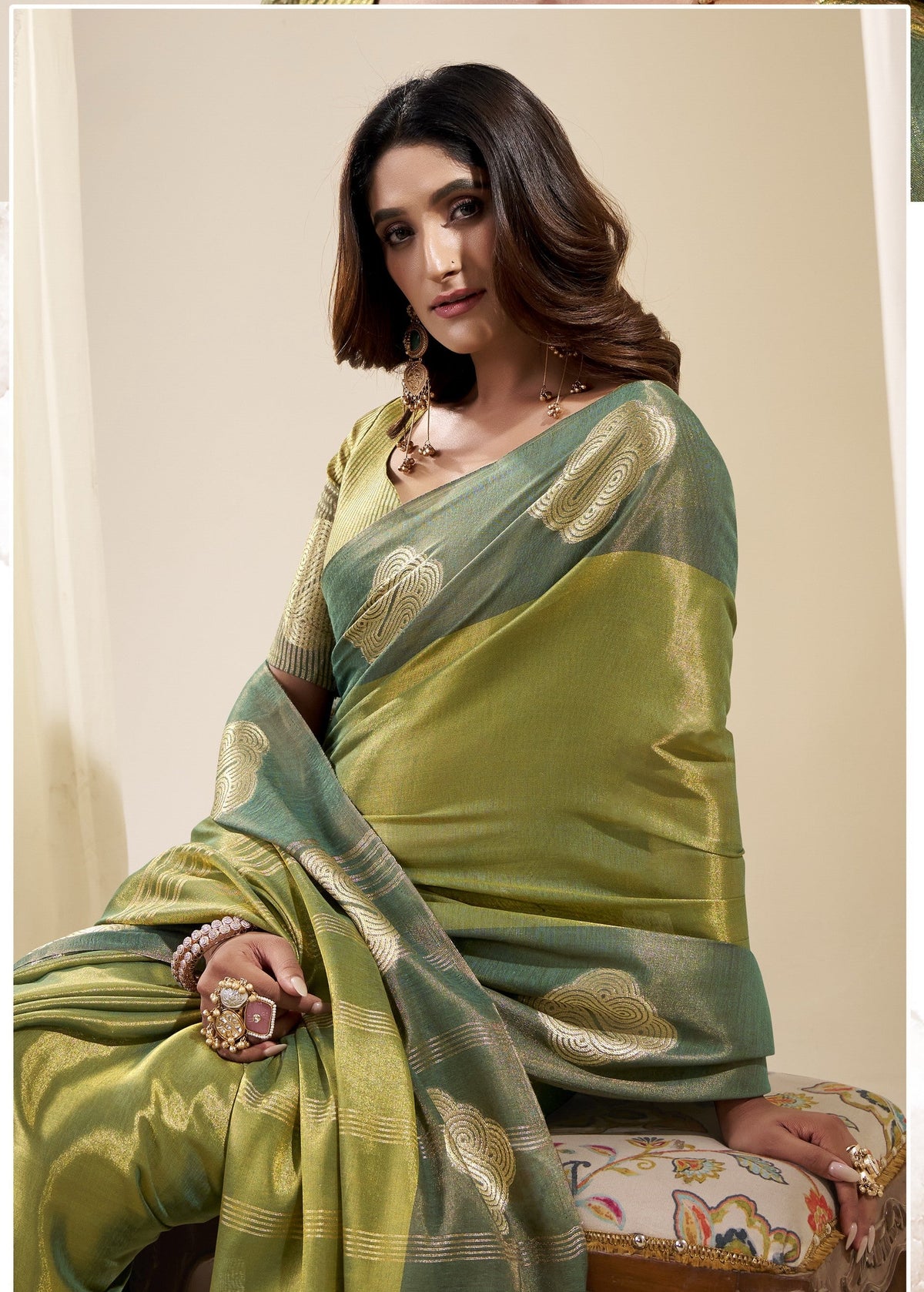 Tissue Silk Saree with a Touch of Zari