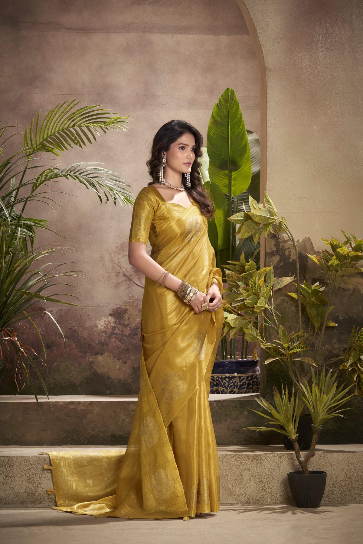 Tissue Saree with a Touch of Zari