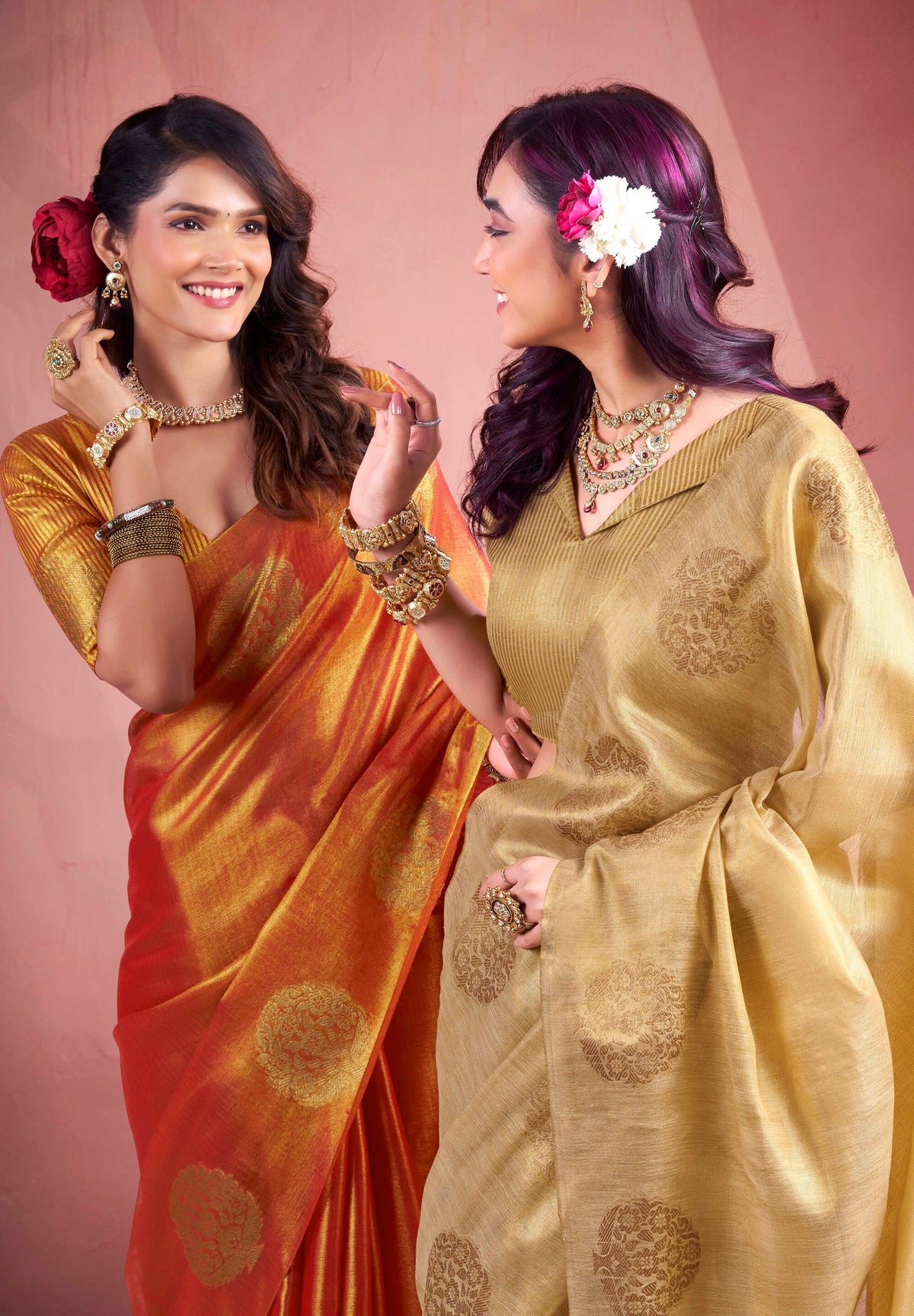 Tissue Saree with a Touch of Zari
