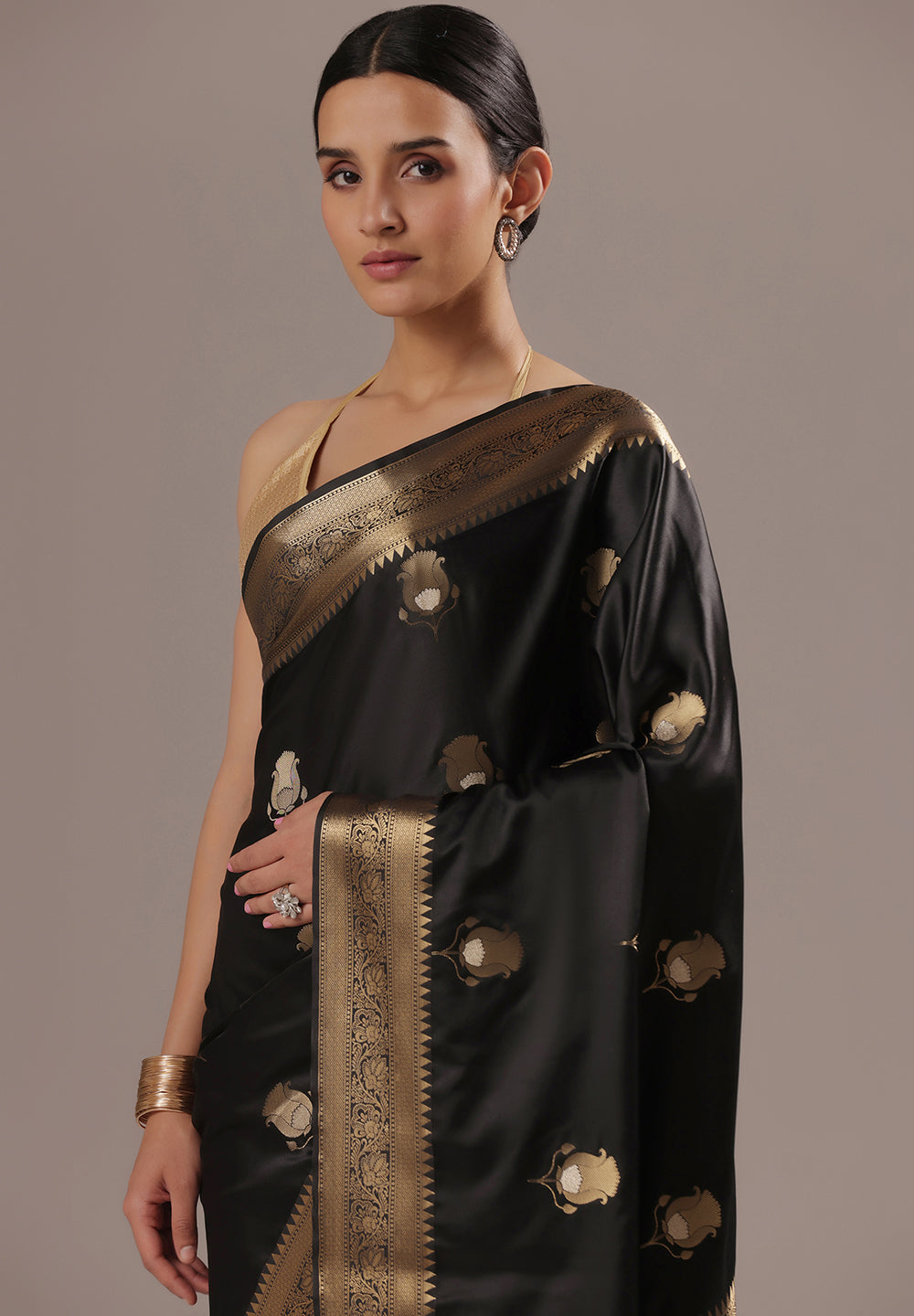 Banarasi Silk with Golden Zari Grandeur