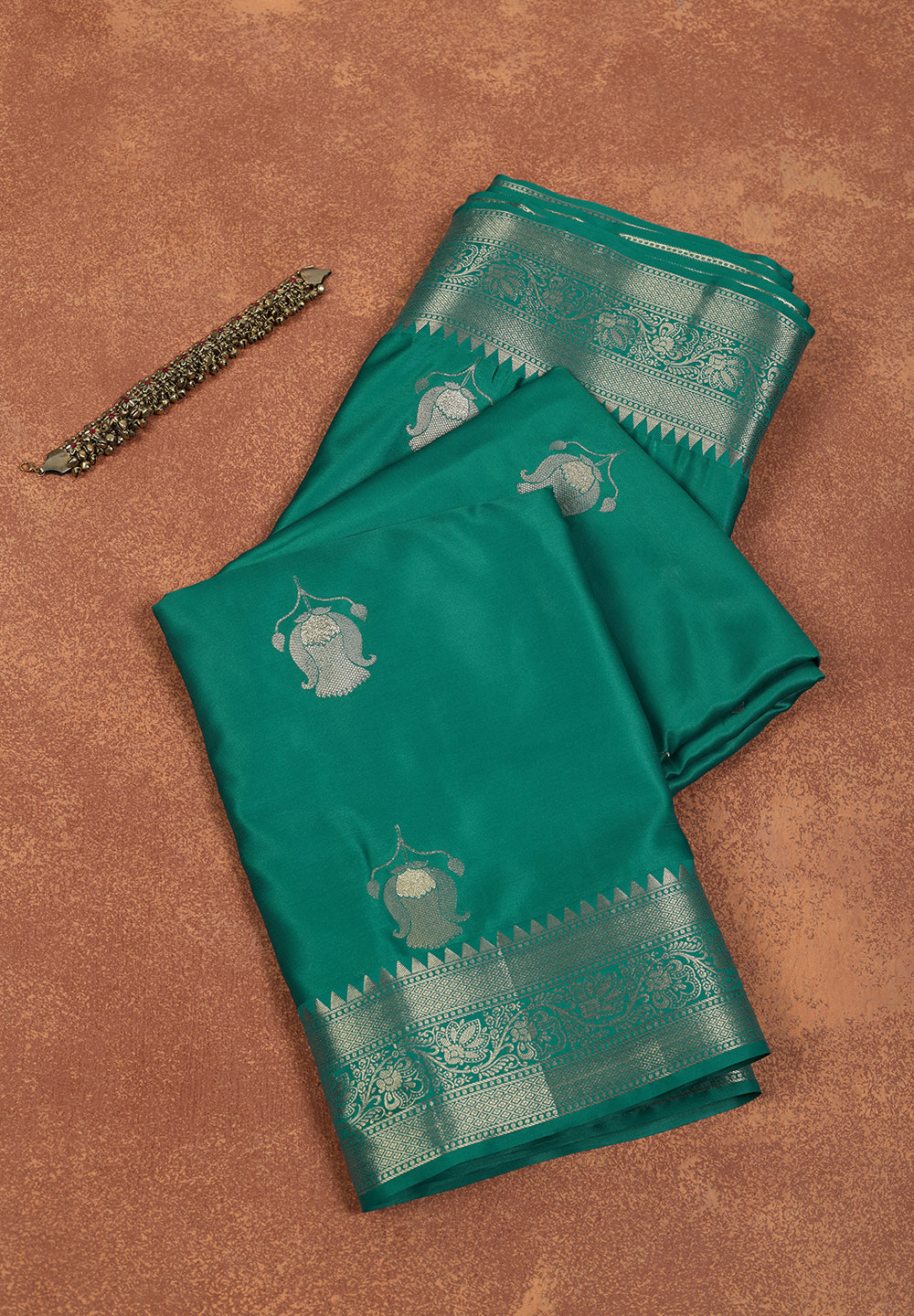 Banarasi Silk with Golden Zari Grandeur