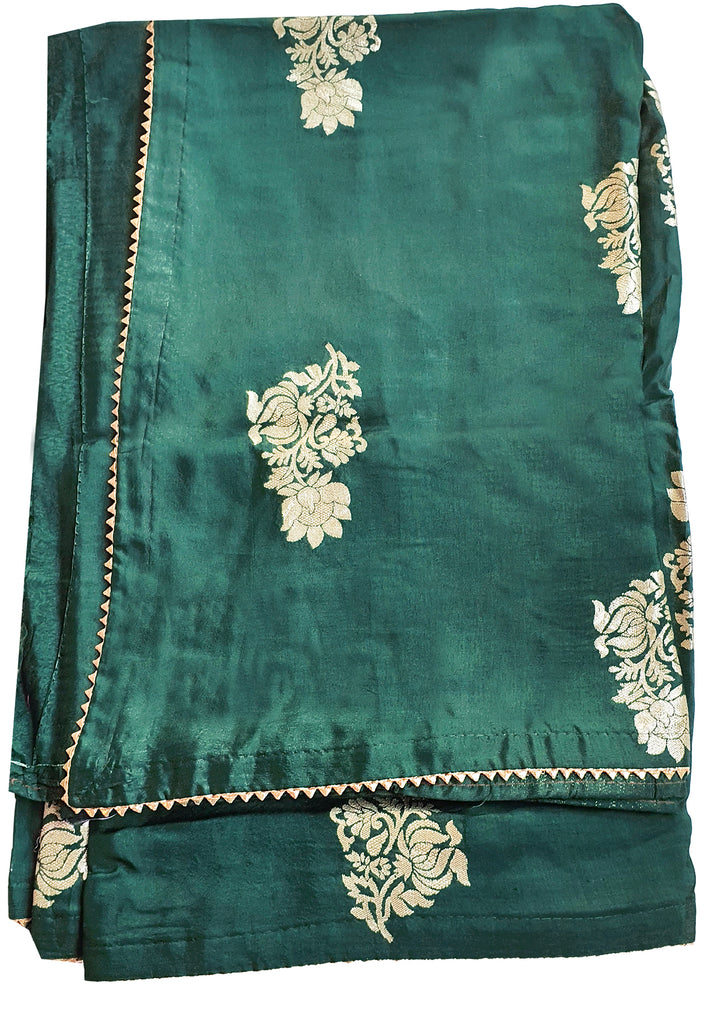 Bottle Green Silk Woven Saree Elegant Traditional & Party Wear